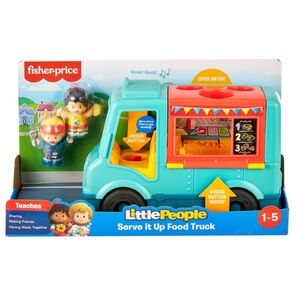Fisher-Price Little People Serve It Up Food Truck - Bilingual Edition, Ages 1-5